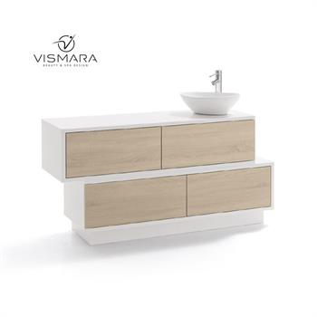 MOBILE SWING CON LAVABO NOCE BIANCO V22