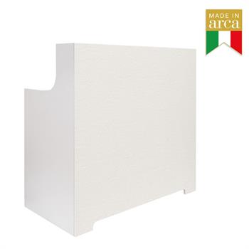RECEPTION THEA FRONTALE MATERICO BIANCO SPAZZOLATO CON CASSETTO