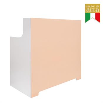 RECEPTION THEA FRONT MATERICO FINTA PELLE ROSA SOFT TOUCH C/CASSETTO